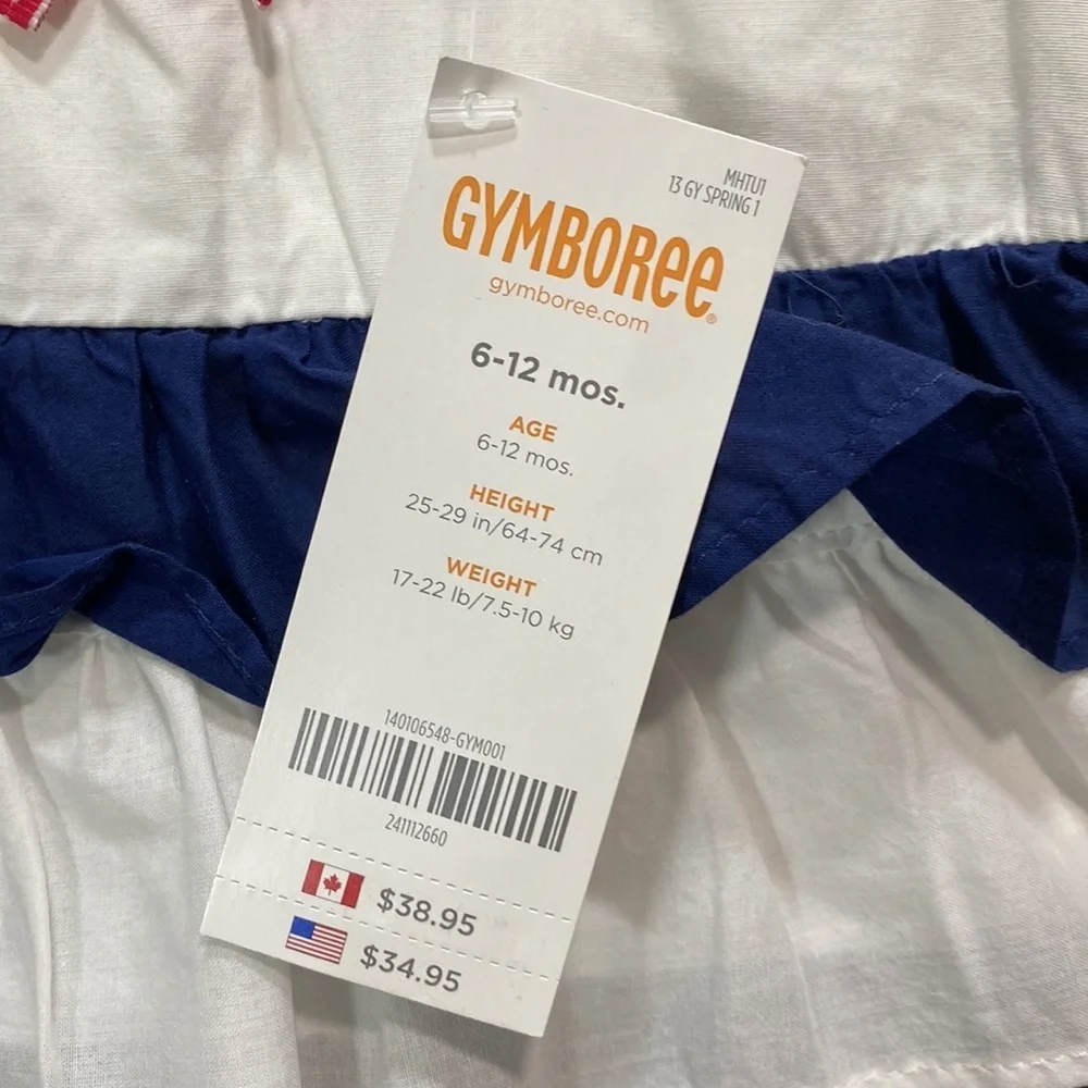 Gymboree‎ nautical ruffled layered dress